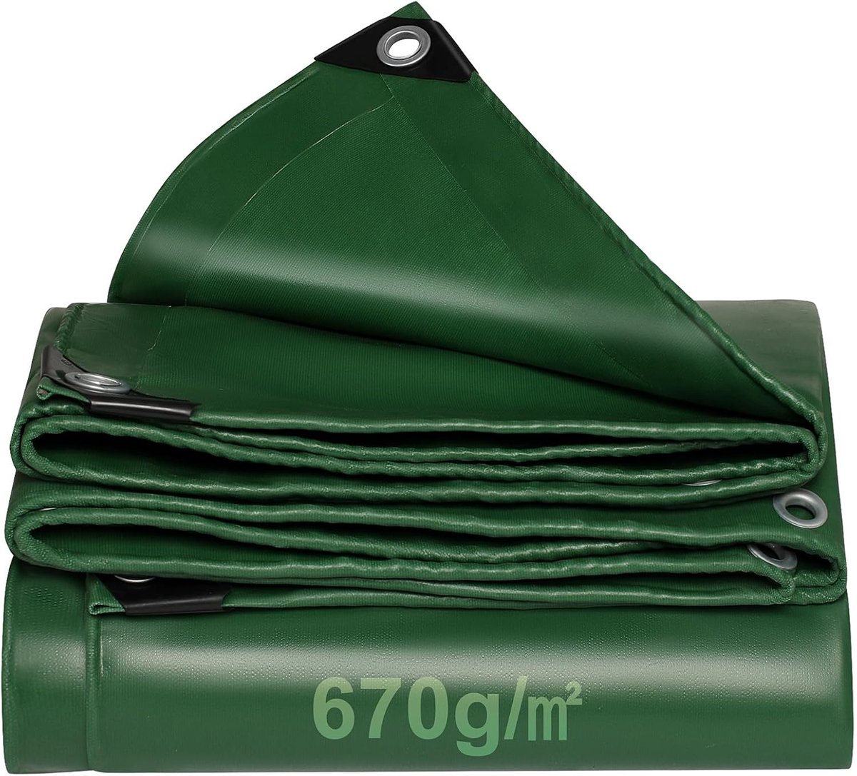 670 g/m², vrachtwagenzeil met oogjes, premium pvc-weefsel, waterdicht, scheurvast, versterkte randen, houten afdekzeil, beschermend zeil voor vrachtwagen, auto, aanhanger, zwembad