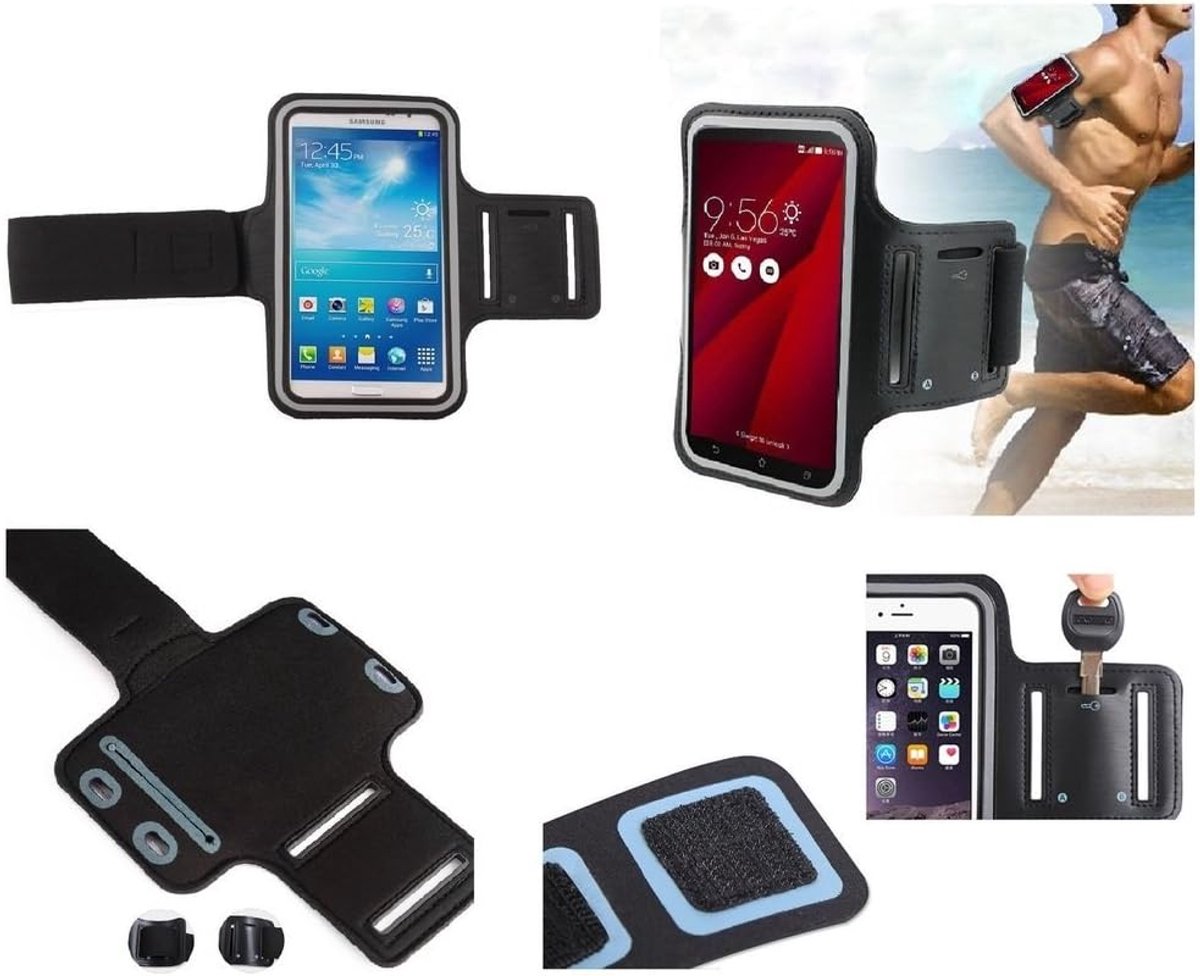 Professionele Cover Neopreen Waterdichte Wraparound Sport met gesp voor Gionee Marathon M4 - Zwart