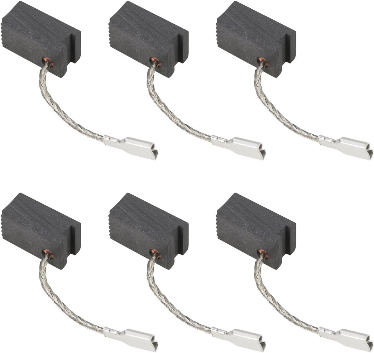 6 stuks koolborstels 6,5 x 8 x 13 mm van toepassing op de meeste elektrische motoren compatibel met Bosch GWS7-100