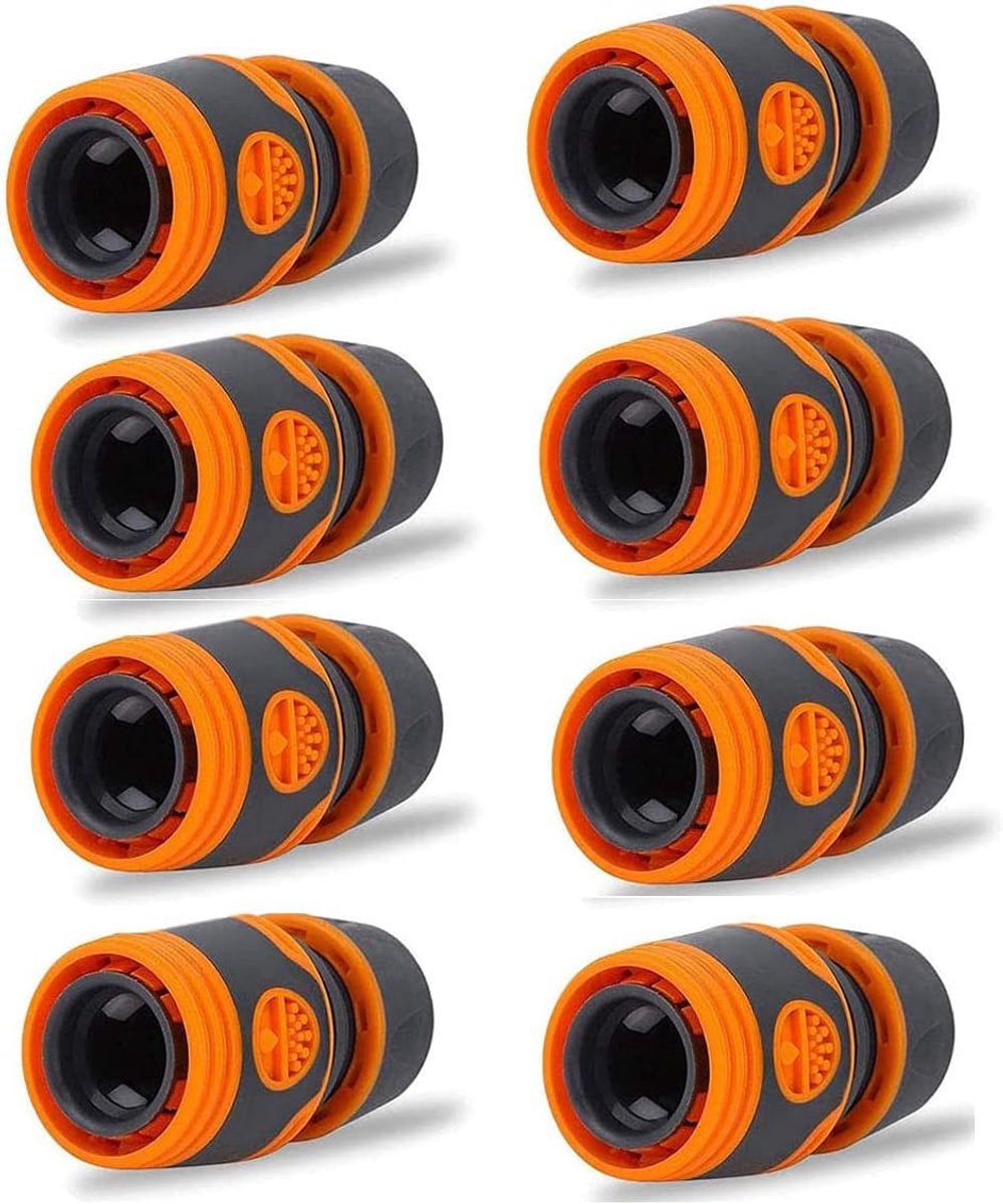 8 stuks slangkoppeling, 1/2" slangkoppeling, kunststof snelslangkoppeling voor de slangleiding, tuingereedschap slangen slangaansluiting hose