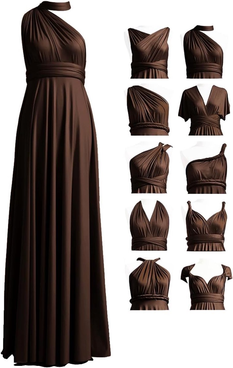 72styles Infinity Bruidsmeisje Jurken Dames, Multiway Jurk, Convertible Wikkel Jurk, Maxi lange, Grote Maten, Avondjurk, Gala,Trouwjurk
