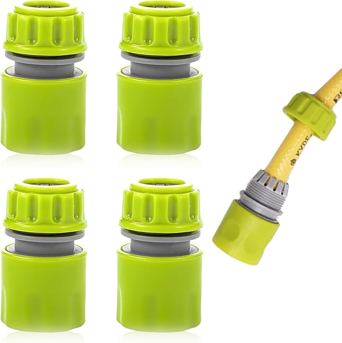 4 stuks slangverbinders, 1/2 inch slangaansluiting, 1/2 inch slangkoppeling, connector tuinslang, snelle connector voor het begin van de slang, snelkoppeling voor het verbinden van tuinslang