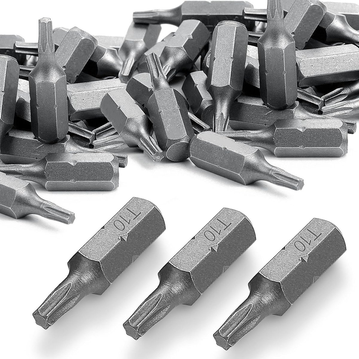 30 Stuks T10 Torx Bits 25mm Assortiment voor Boorhulpstukken en Schroevendraaiers - Hoogwaardige Gereedschapset voor Precisiewerk