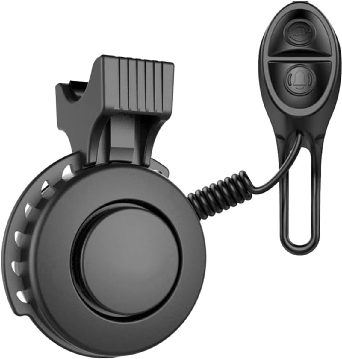 Elektrische fietstoeter van metaal, verstelbaar, 4 lettergrepen 110-120 dB, USB-interface, waterdicht, geschikt voor mountainbikes, racefietsen, fietsen (zwart)
