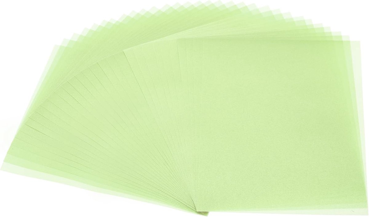 Perkamentpapier 10,8x14 cm, perkamentpapier bedrukbaar doorschijnend papier 100GSM voor uitnodigingen laser inkjet printen kaart maken knutselen bruiloft traceren, groen
