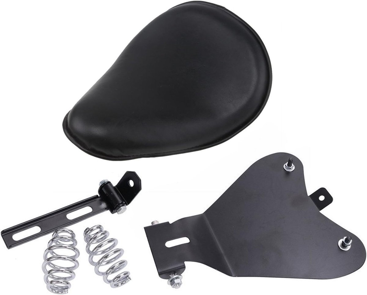 Zwart solo stoelhouder lente base Mount Kit Barrel lente voor Harley Sportster Chopper Bobber aangepaste Dyna