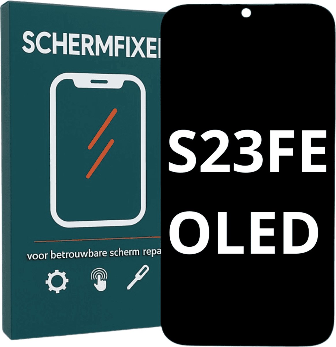 Samsung Galaxy S23fe Scherm met Frame - OLED Display - A+ Kwaliteit - Zwart
