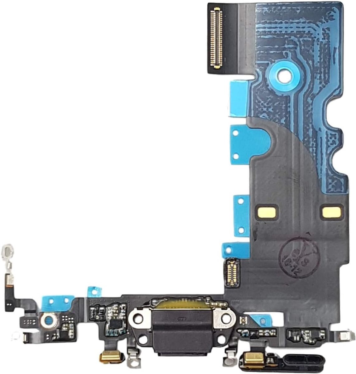 Connector compatibel met iPhone 8 - Charging Port Flex-kabel, Zwart (A1863, A1905, A1906)