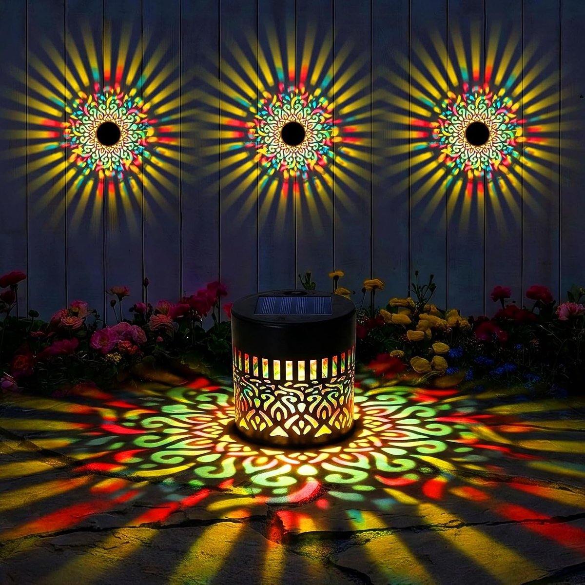 Zonnelampen voor Buiten - Kleurrijke Kleuren - Metalen LED-Tuinlamp - Voor Decoratie van Tuin, Terrassen, Balkon