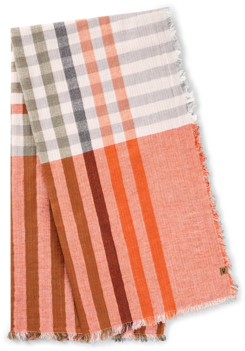 camel active Sjaal van katoenmix - Maat womenswear-OS - Oranje