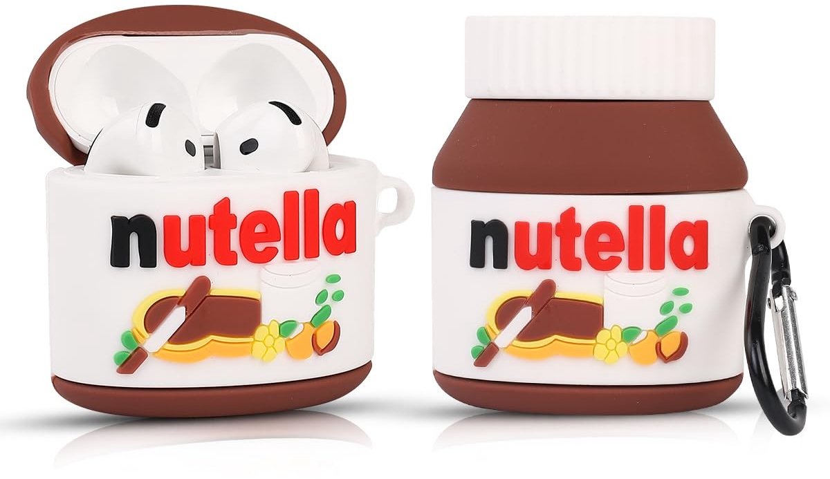 SolidKeus - Beschermende Case voor AirPods 4 met Sleutelhanger en Chocolade Sauce Design
