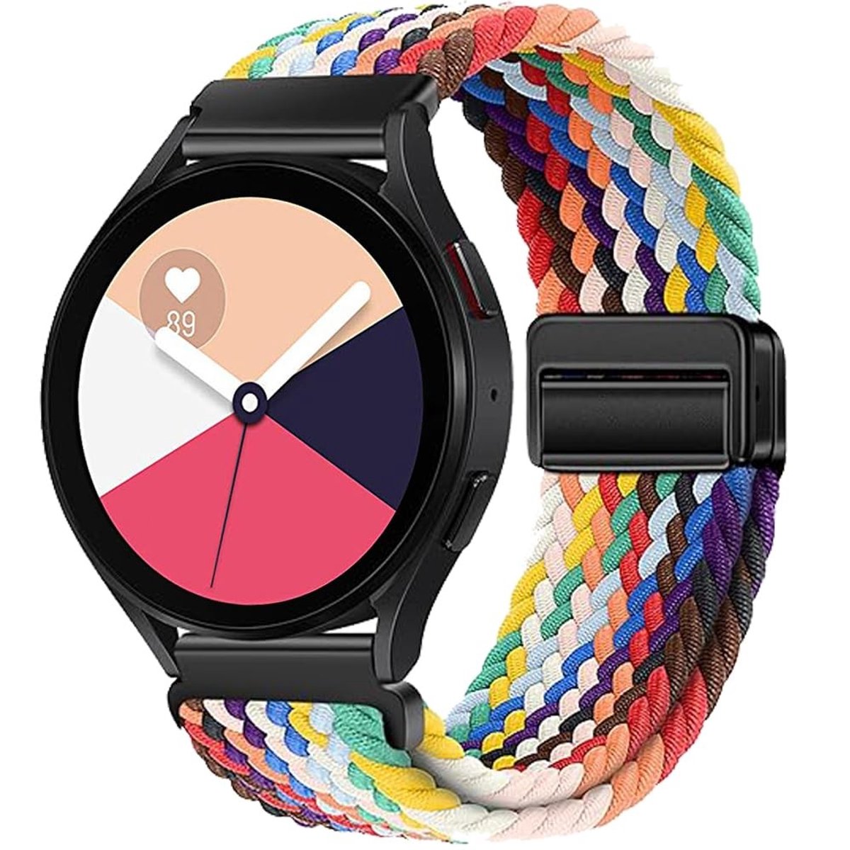 SolidKeus - Magnetische Nylon Vervangband voor Huawei Horloge 22mm