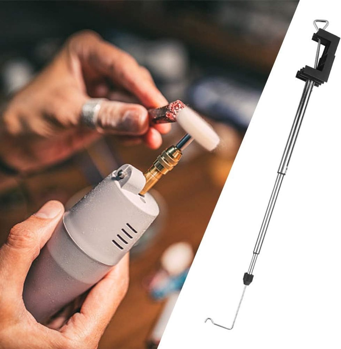 Telescopische Hangstand voor Ronde Slijpmachines, Mini Boorhouder en Accessoires voor Buiten en Huishoudelijk Gebruik