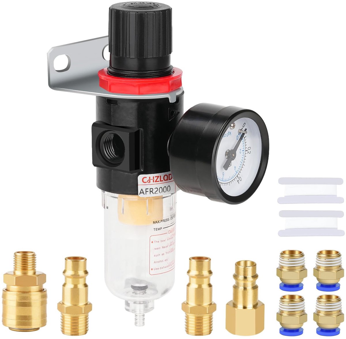 SolidKeus - Luchtdruk Regulator met Waterafscheider voor Compressoren