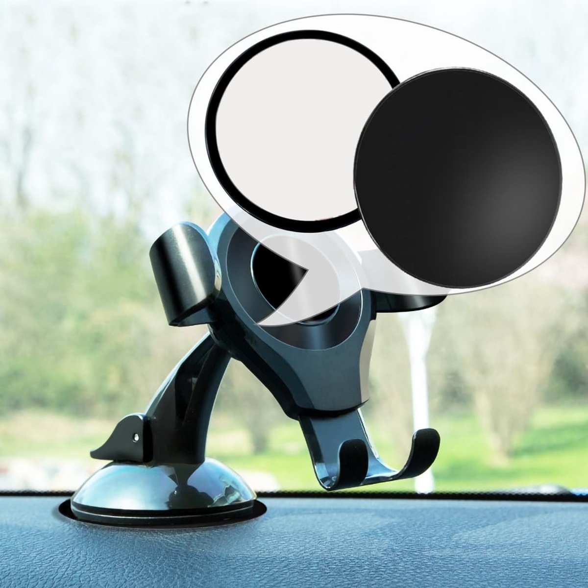 SolidKeus - 2 Stuks Zelfklevende Dashboard Matten voor Auto's en Apparaten