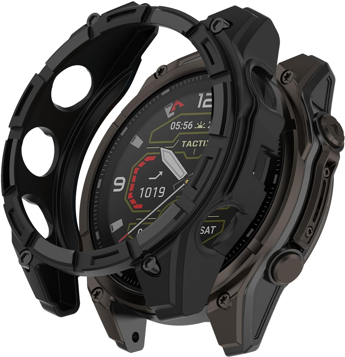 SolidKeus - Beschermhoes voor Garmin Tactix 8 47mm, Anti-Kras en Schokbestendig