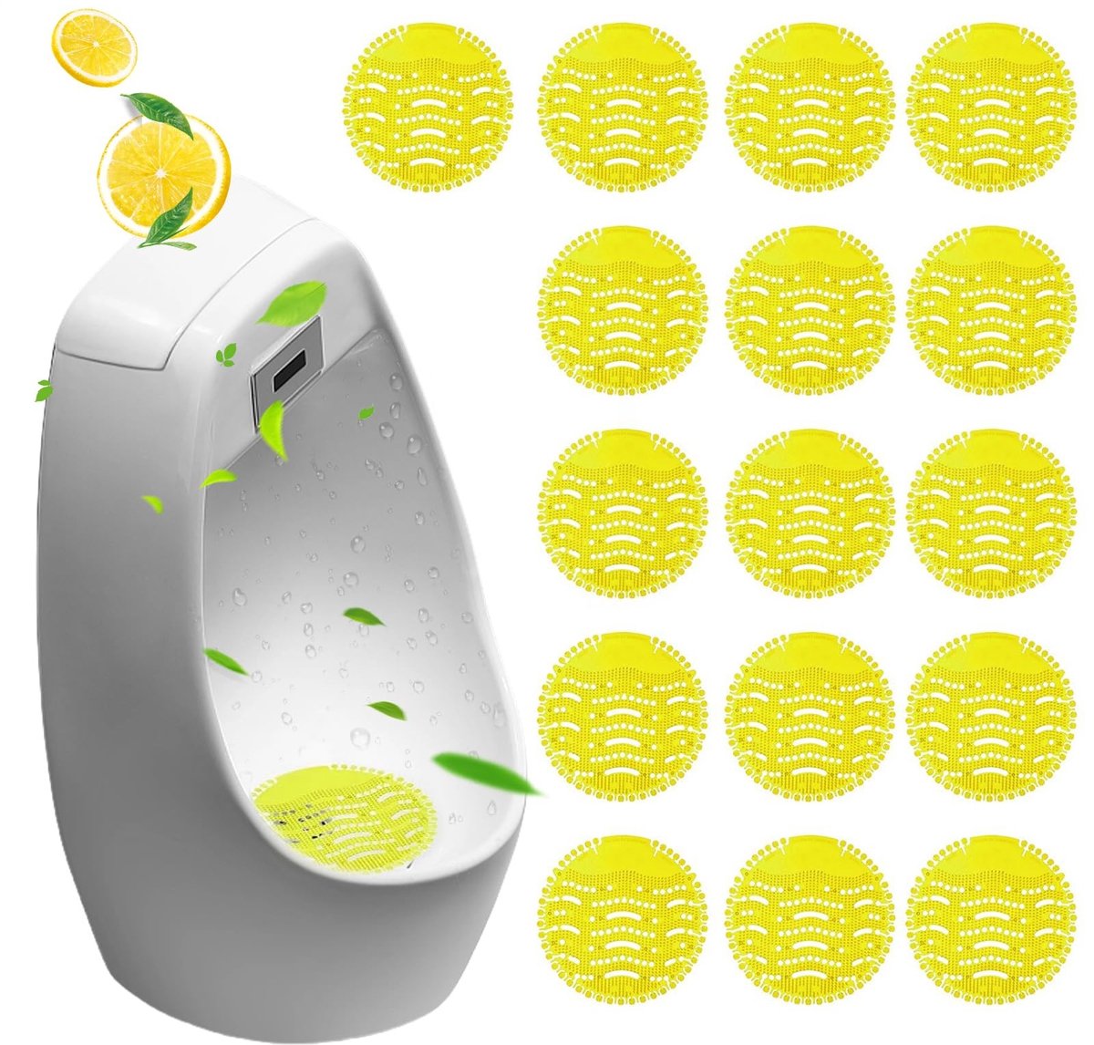 SolidKeus - 16 Stuks Urinaal Strainer met Geur en Splash Guard