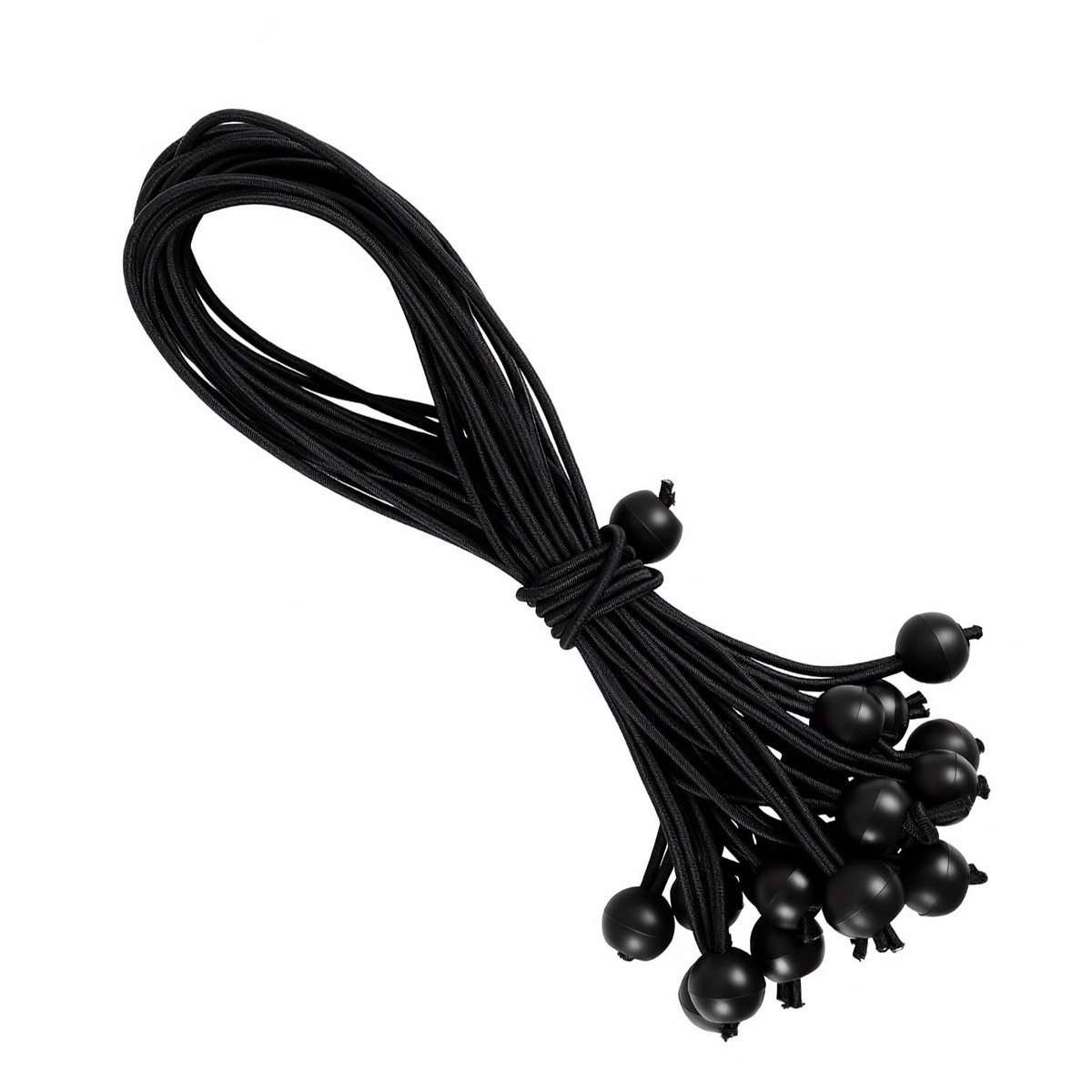 SolidKeus - 20 Stuks 30 cm Elastische Zeilspanners met Bal voor Diverse Toepassingen