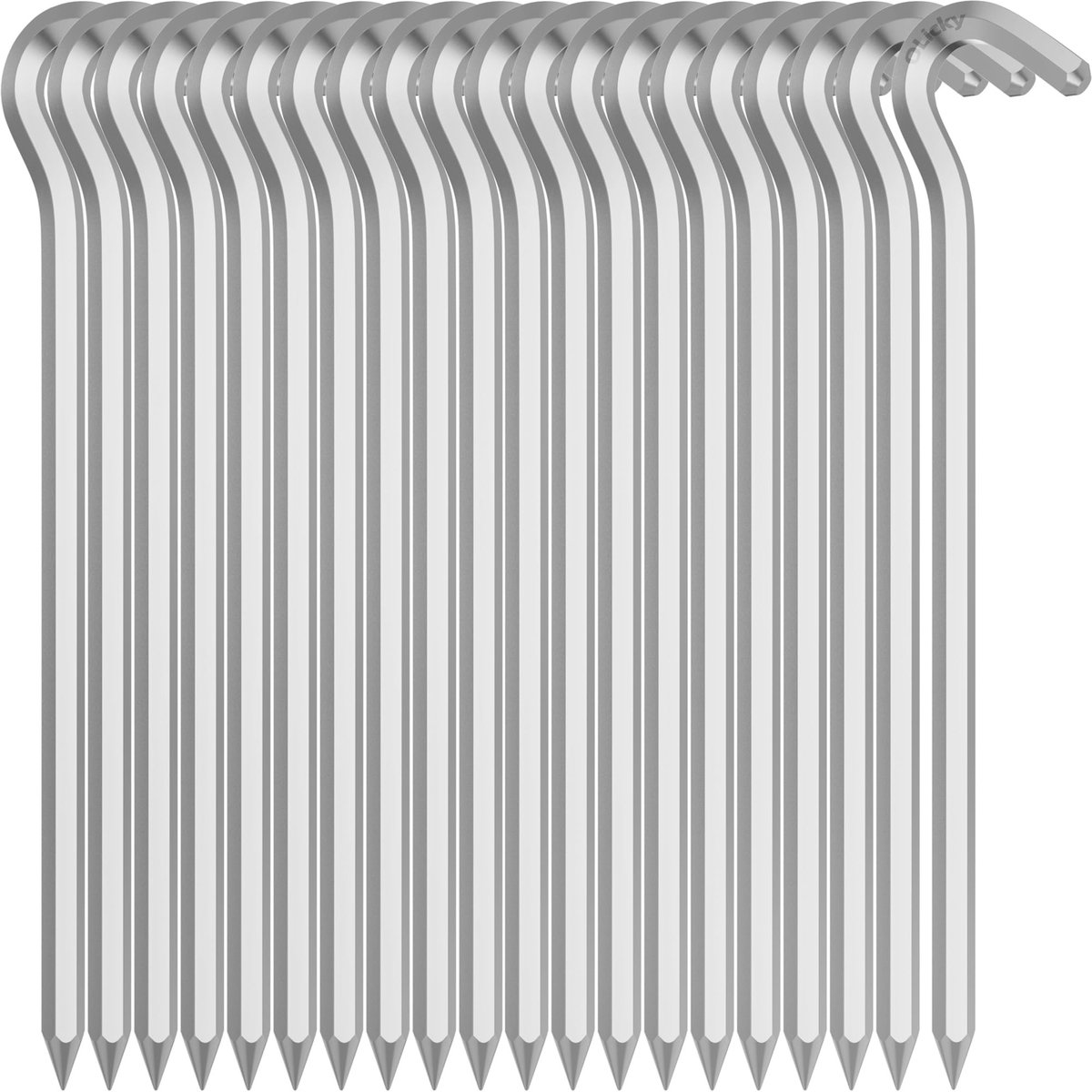 SolidKeus - Set van 20 Robuuste Aluminium Tentpinnen voor Kamperen
