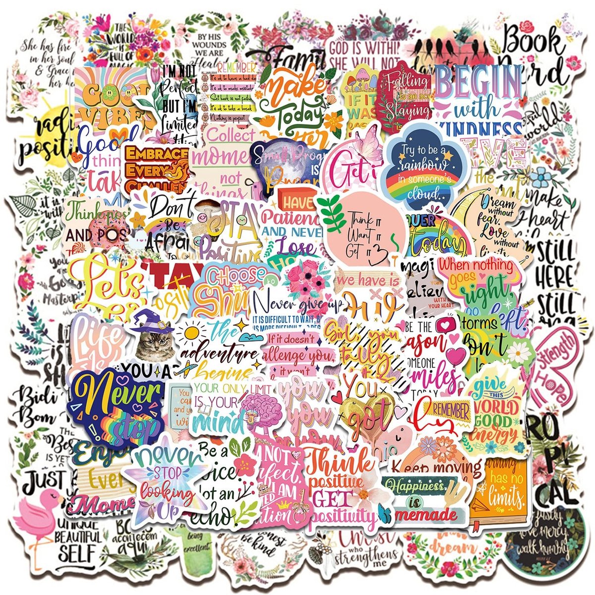 SolidKeus - Set van 100 Inspirerende Citaatstickers