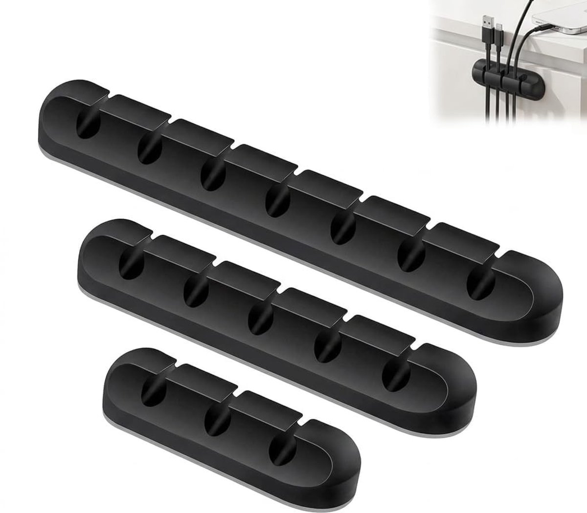 SolidKeus - Kabelorganizer 3 Stuks voor Efficiënt Kabelbeheer