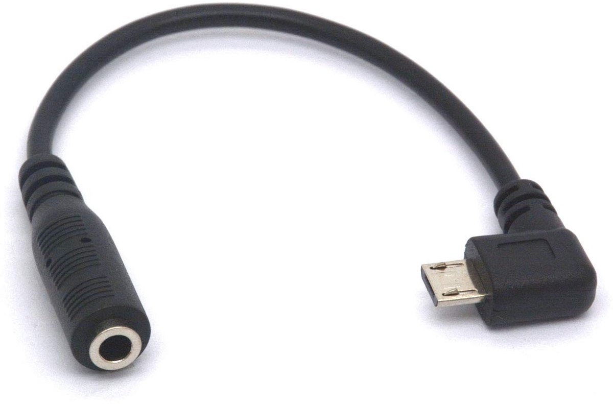 SolidKeus - Micro USB naar 3.5mm Female Audio Adapter Kabel 15 cm