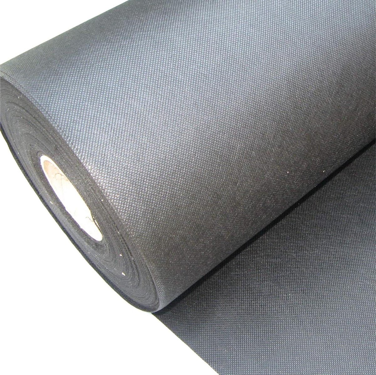 Onkruiddoek Tuinvlies - Worteldoek Gronddoek - Onkruid Vrij Houden - UV Bestendig Scheurvast - 1 x 50 meter - Zwart