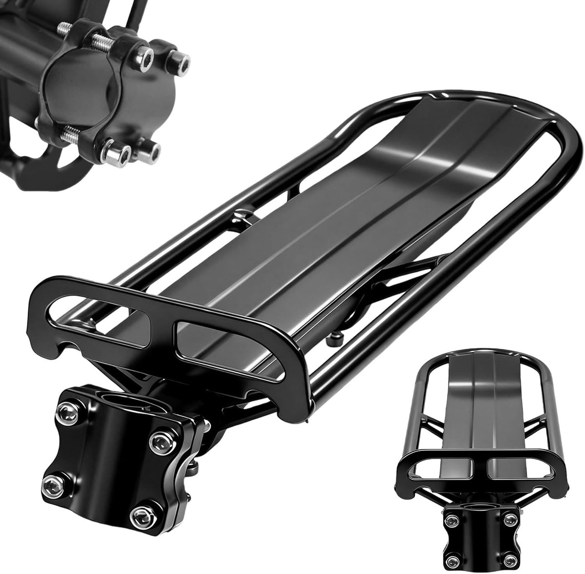 Hondenmand fiets bagagedrager - Zwart - 12 x 34 cm - Aluminiumlegering - Universele Fietsbagagedrager