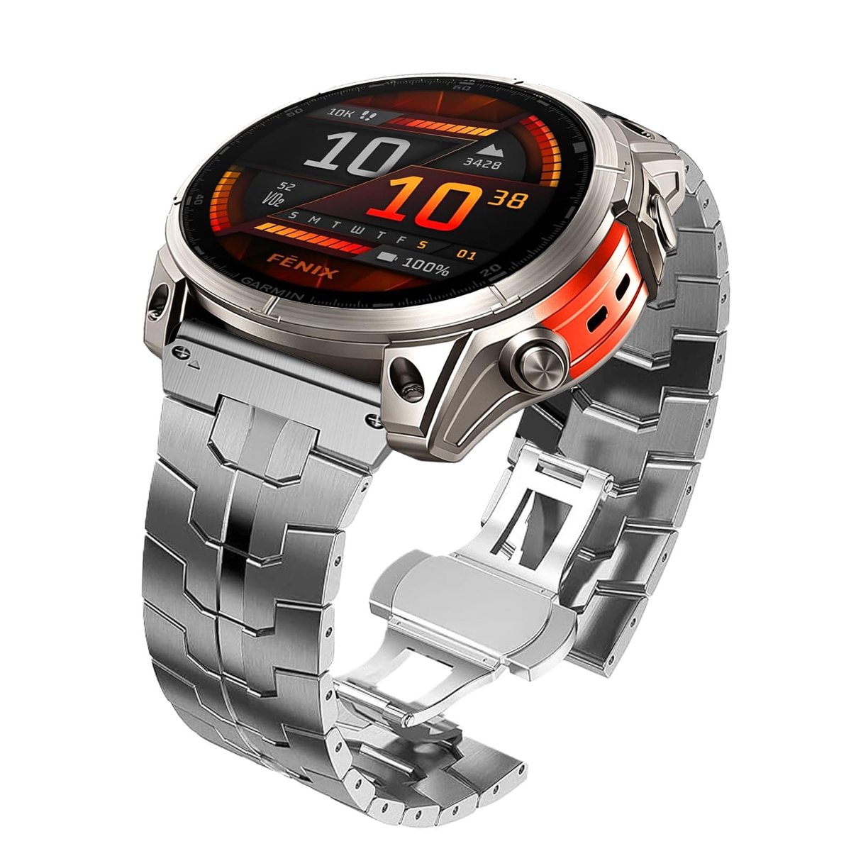 Omgoods - Titanium Horlogeband voor Garmin Fenix Series