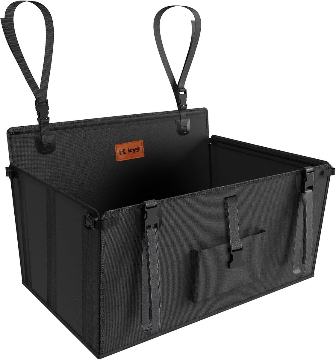 Hondenmand auto - Zwart - 70 x 55 x 36 cm - Waterdichte Versterkte Autostoel voor Middelgrote en Grote Honden