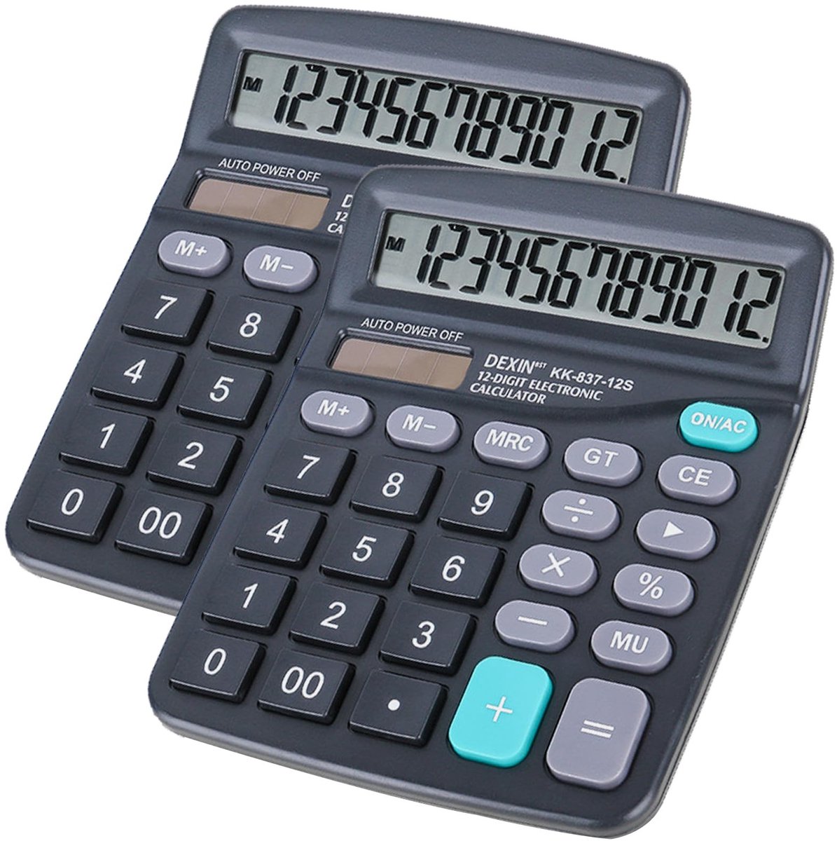 Solidchoice - Set van 2 Zonne- en Batterijgevoede Calculators