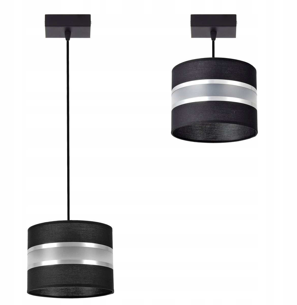 Moderne hanglamp plafondlamp met stoffen kap - E27
