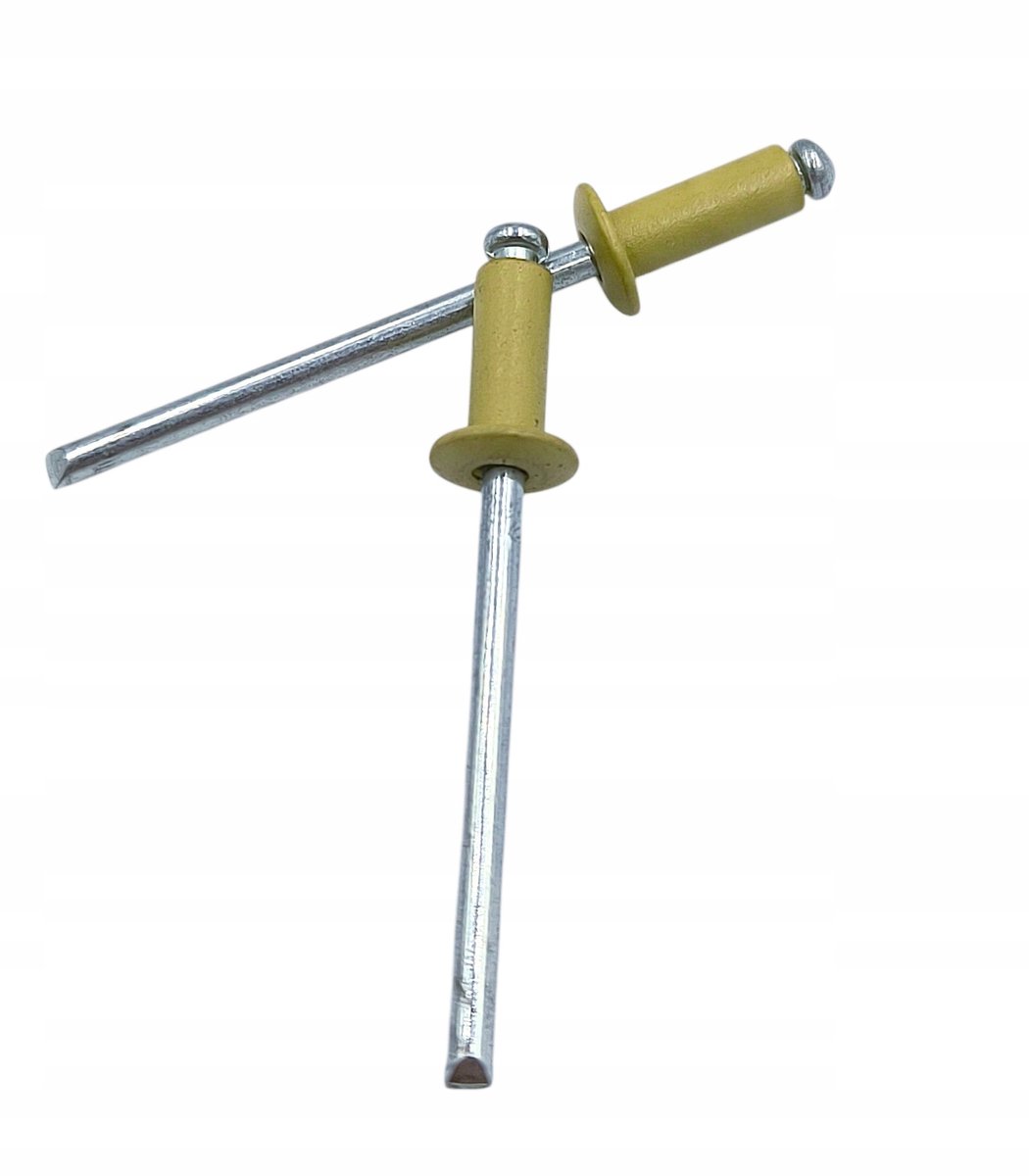 Merkloze blindklinknagels platkop 4x10 RAL 1002 zandgeel 100 stuks