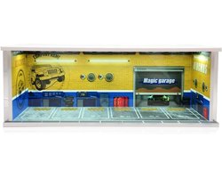 Diorama Garage Display Case voor 1/64 Modelauto's, Miniatuur