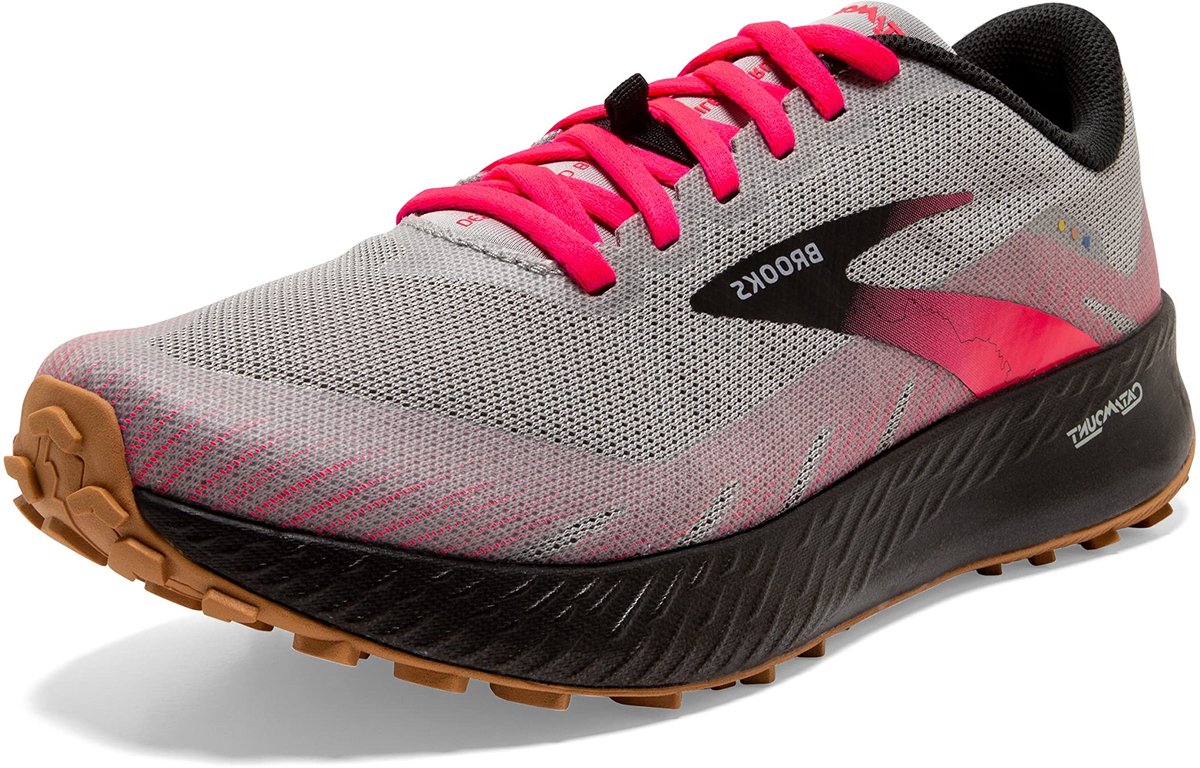 Brooks Catamount - Hardloopschoenen Dames - Grijs/Roze - 38