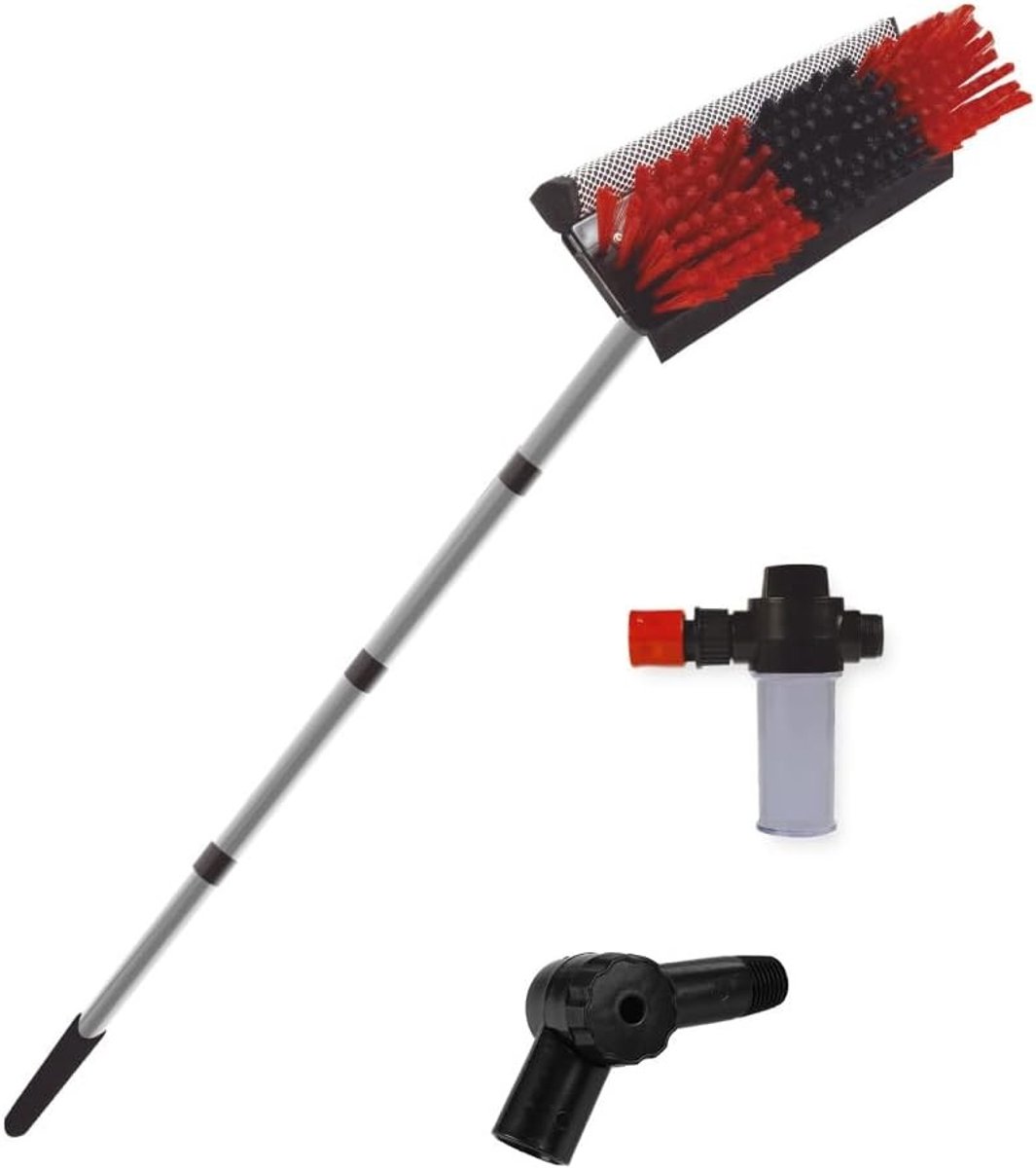 Telescoopsteel Ramenwassen - Geen Kleur - 3,6 Mts - Wateraangedreven Met Zeepdispenser - Voor Huishoudelijk Gebruik