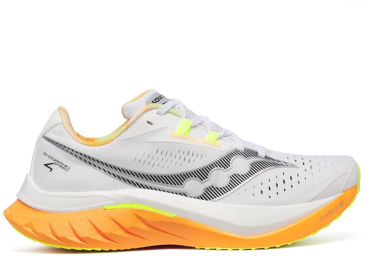 Saucony Endorphin Speed 4 - Hardloopschoen - White/Peel - Maat 48 EU