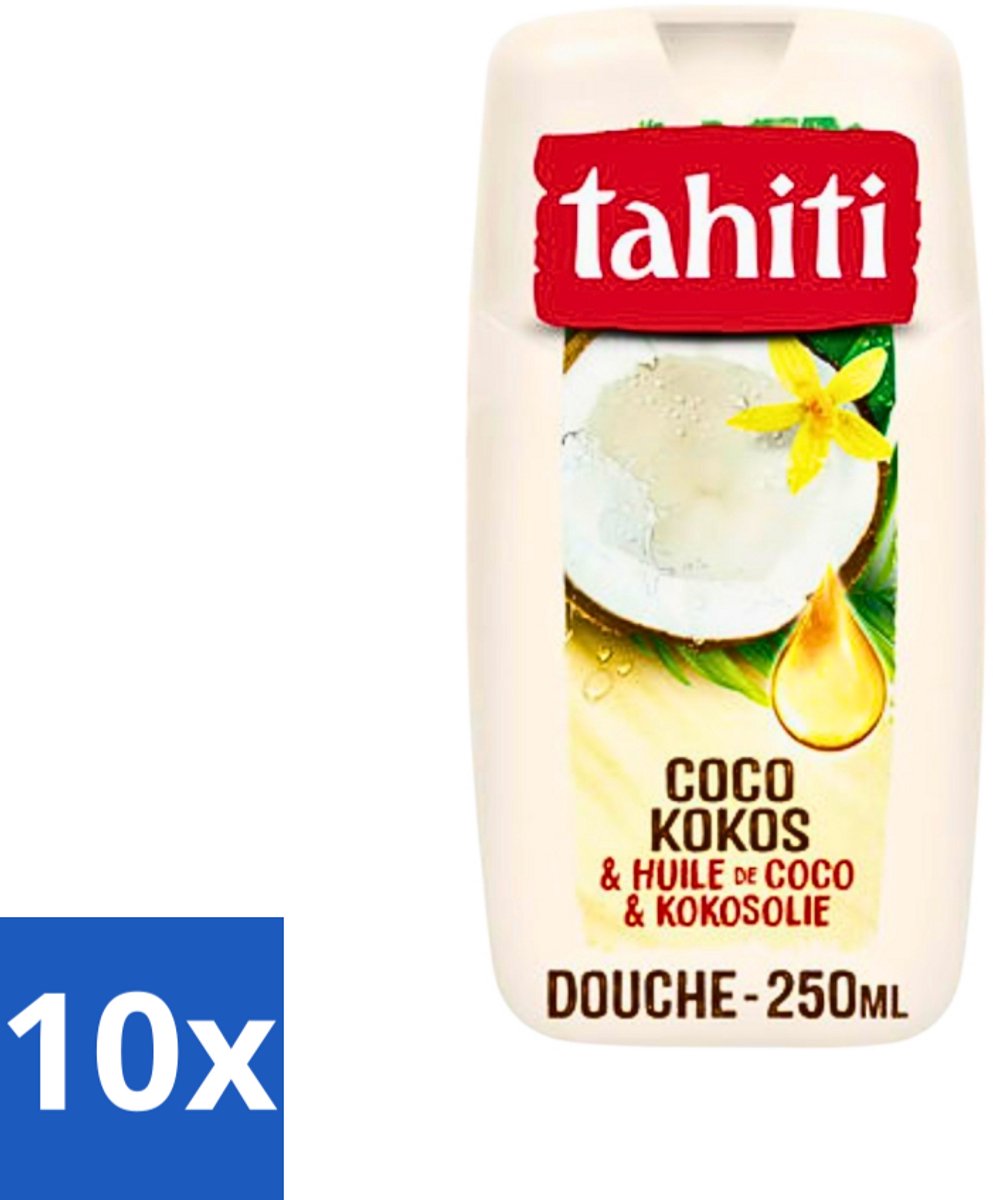 Tahiti - Douchegel - Kokos & Kokosolie - Hydraterend - 250 ml - Bulkverpakking - 10 stuks