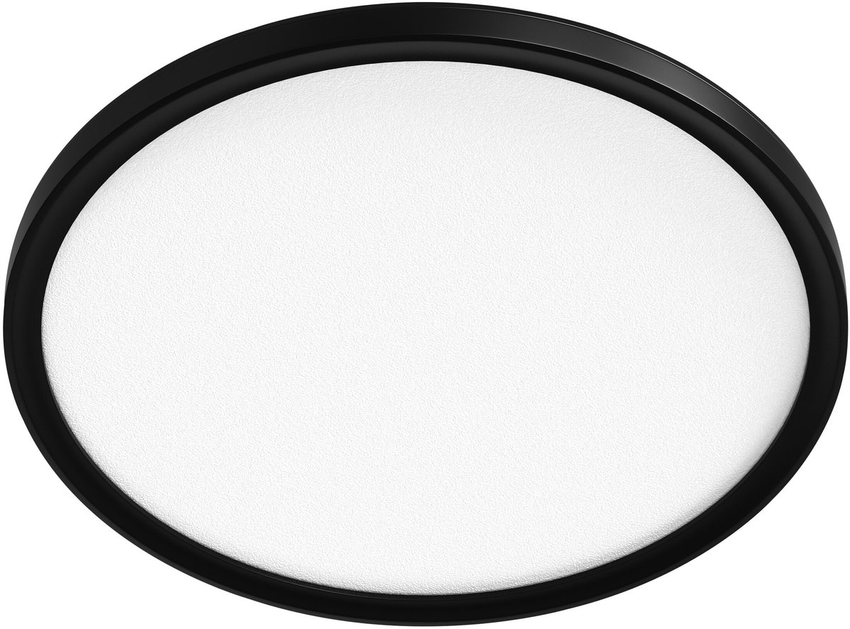 OSRAM plafondlamp zwart, 3000 K / 4000 K / 6000 K, warm wit, 1350 lm, 18 W, 29,3 cm Ø, polypropyleen (PP), 120° stralingshoek