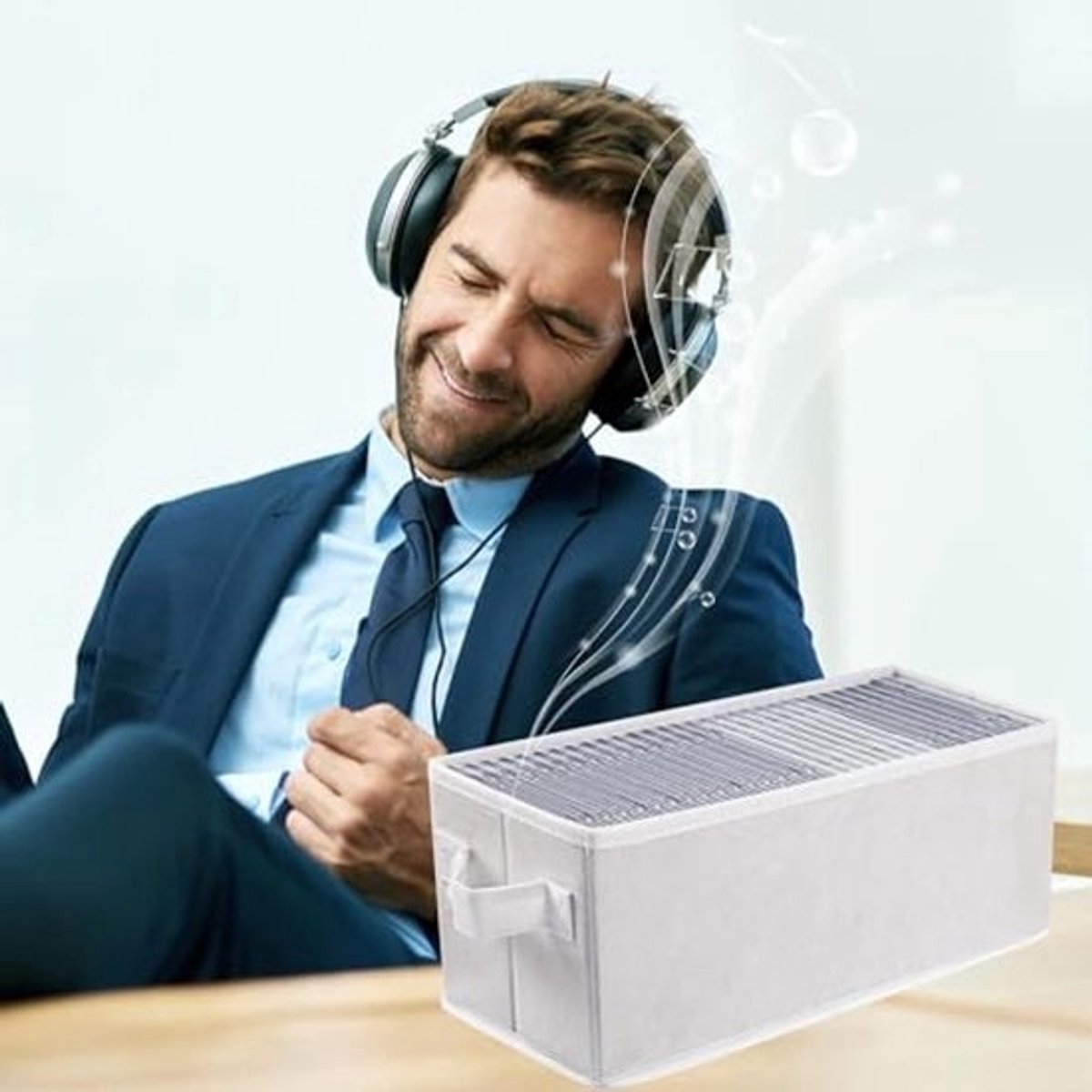 CD Opbergdoos voor 30 CD's, 60 Slanke CD Koffers en 165 CD Sleeves - Ruimtebesparende Oplossing in Zwart