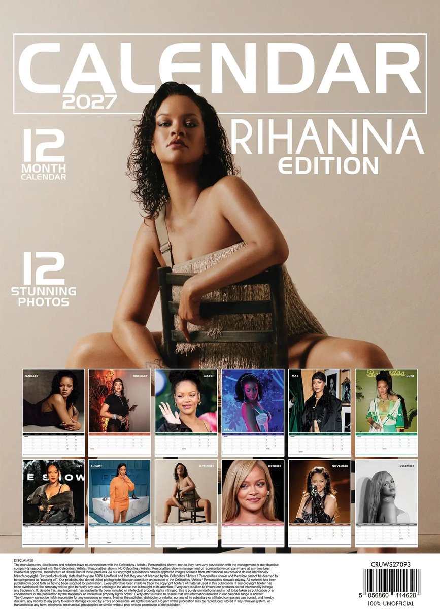 Rihanna A3 Kalender 2027