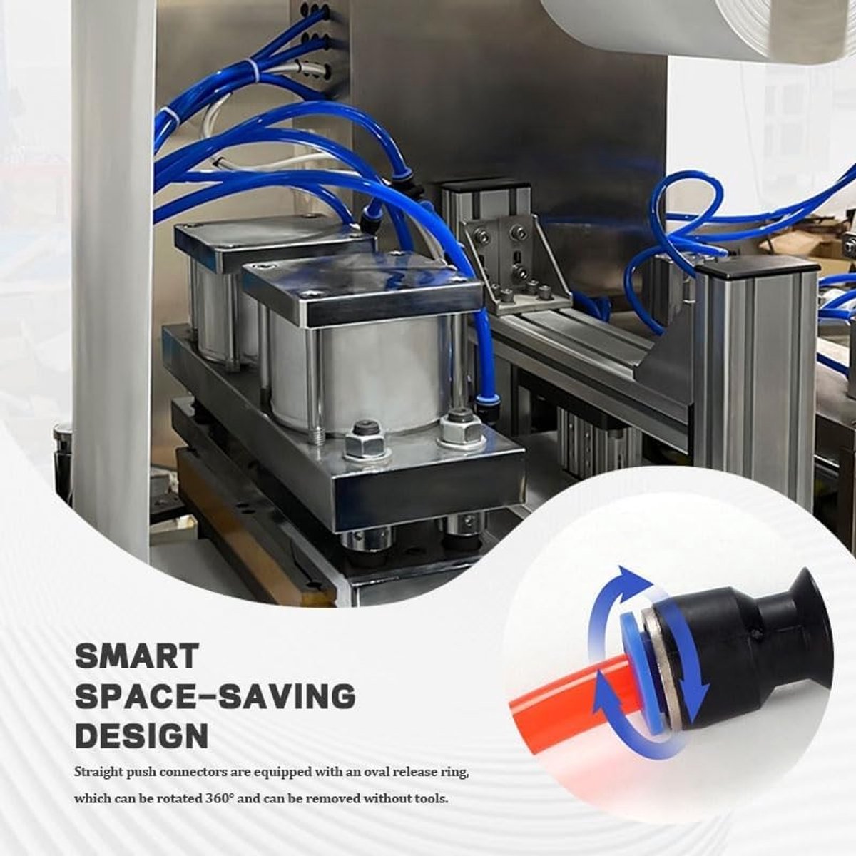 Set van 10 Pneumatische Snelsluitingen met Push Tip Aansluiting voor 4/6/8/10mm Slangen - Ideaal voor Pneumatische Gereedschappen en Automatiseringssystemen