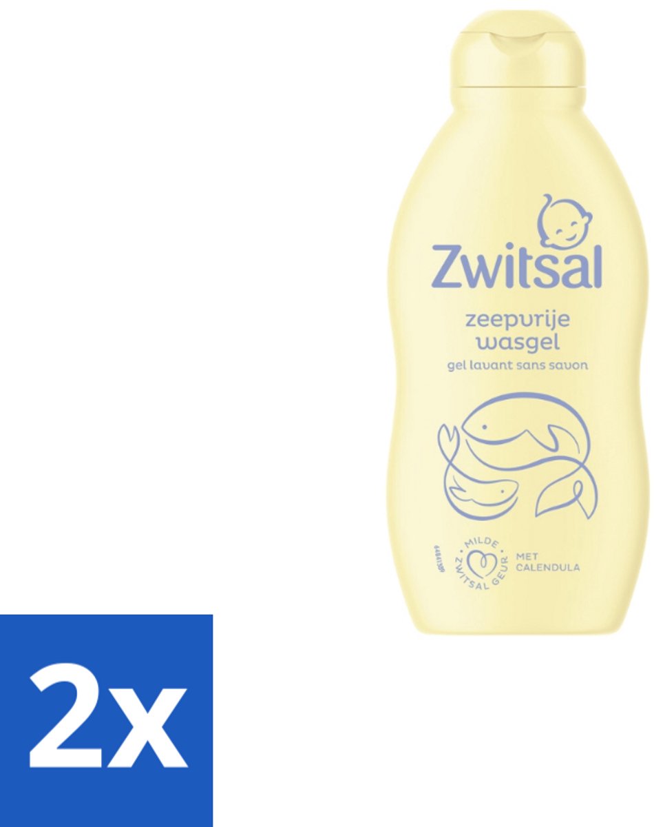 2 x Zwitsal Zeepvrije Wasgel 200 ml - Babywasgel - Zeepvrije Wasgel - Babyhuid - Wasgel Voor Baby - Anti-prik Wasgel