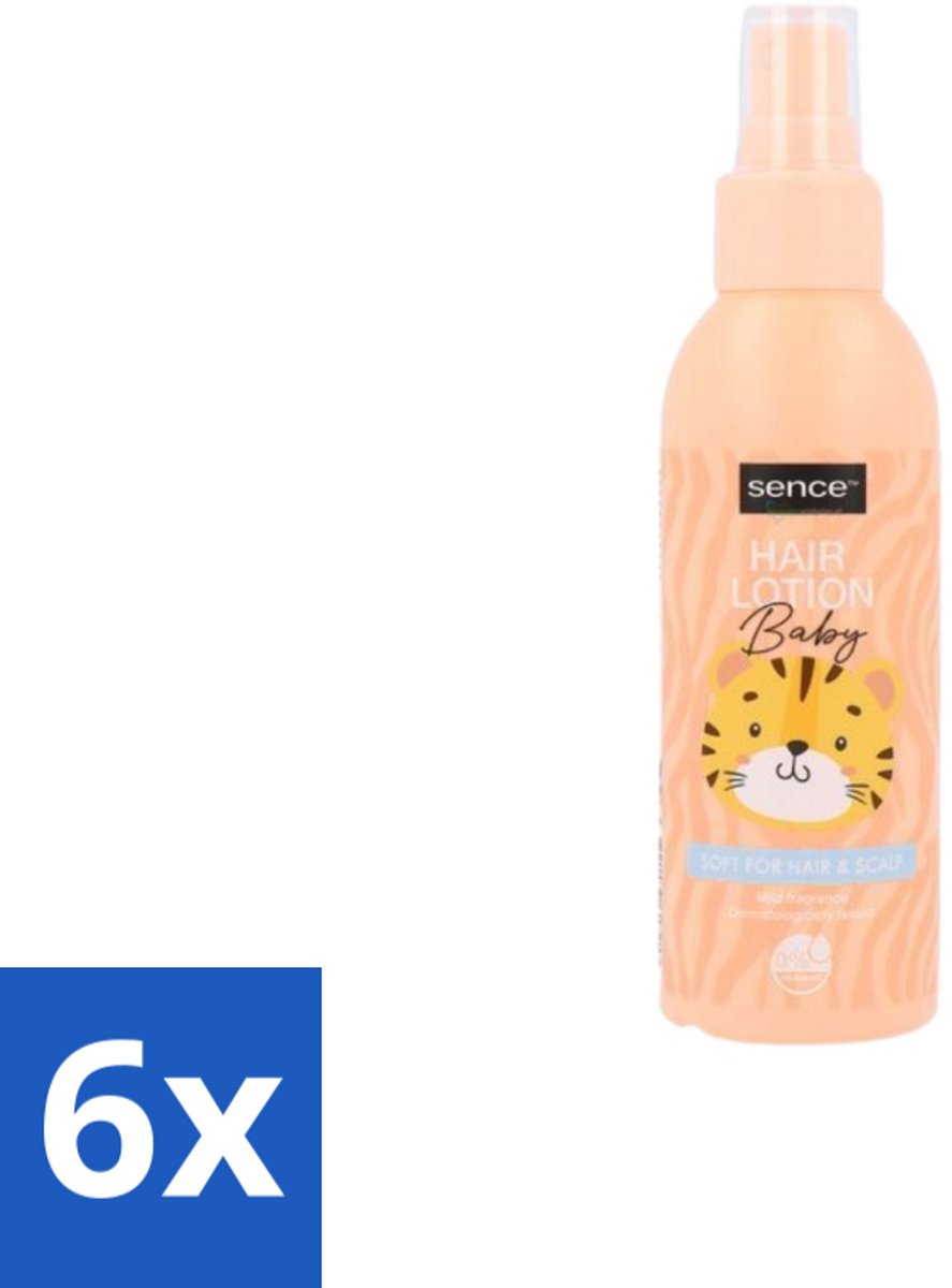 6 x Sence Baby – Haarlotion – Verzorgend – 150 ml - Babyhaar Verzorging - Gevoelige Hoofdhuid - Babyhaar Lotion - Milde Haarlotion - Vegan Haarlotion
