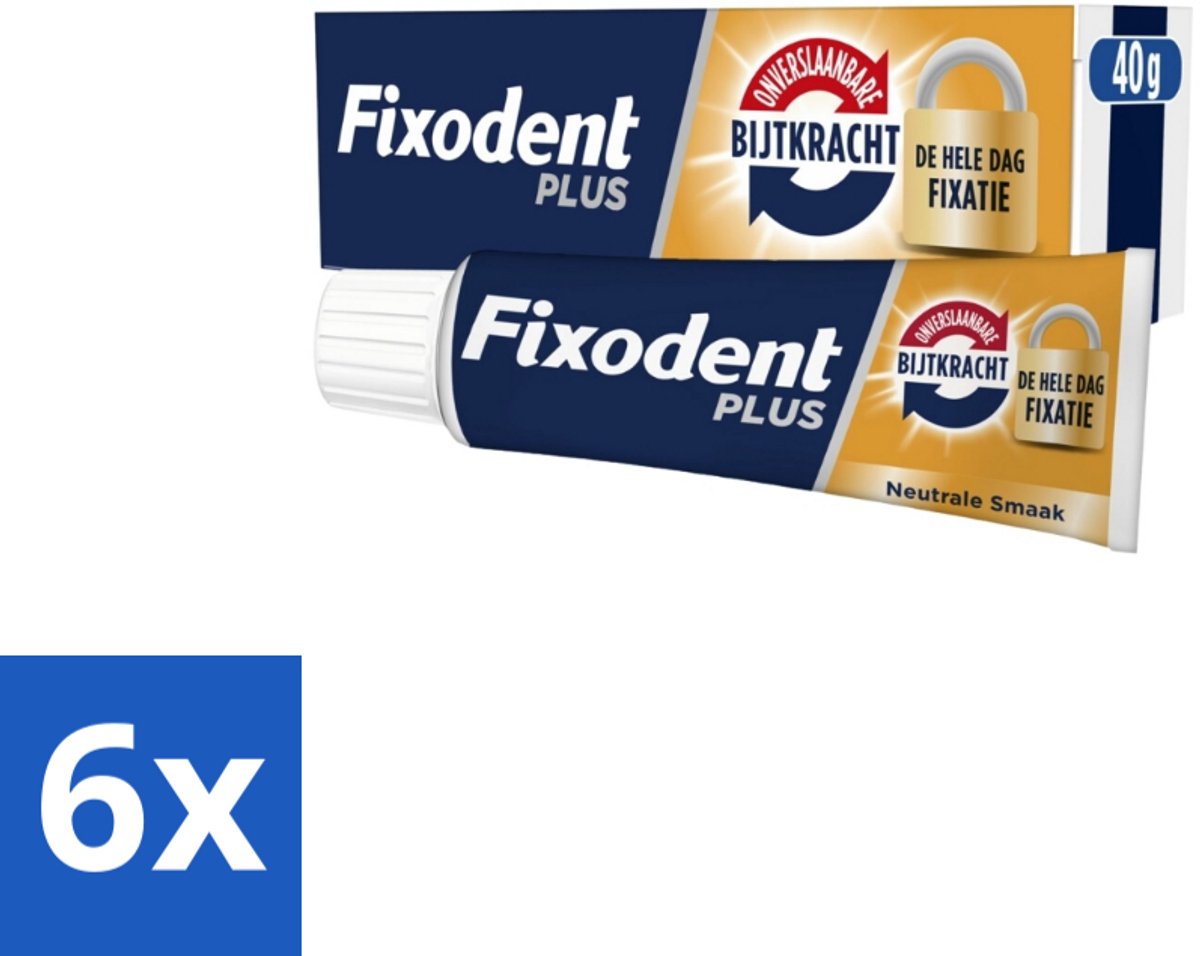 Fixodent Kleefpasta Plus Dual Power 40 gr - Voordeelverpakking - 6 stuks