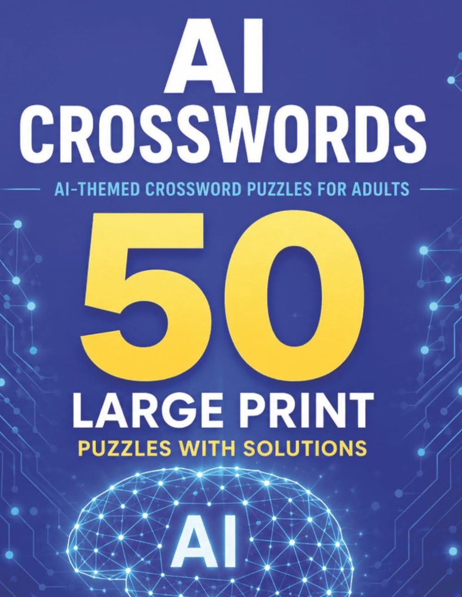 AI Crosswords, AI-Themed Crossword Puzzles for Adults: 50 Large Print Puzzles with Solutions - ShopVlot