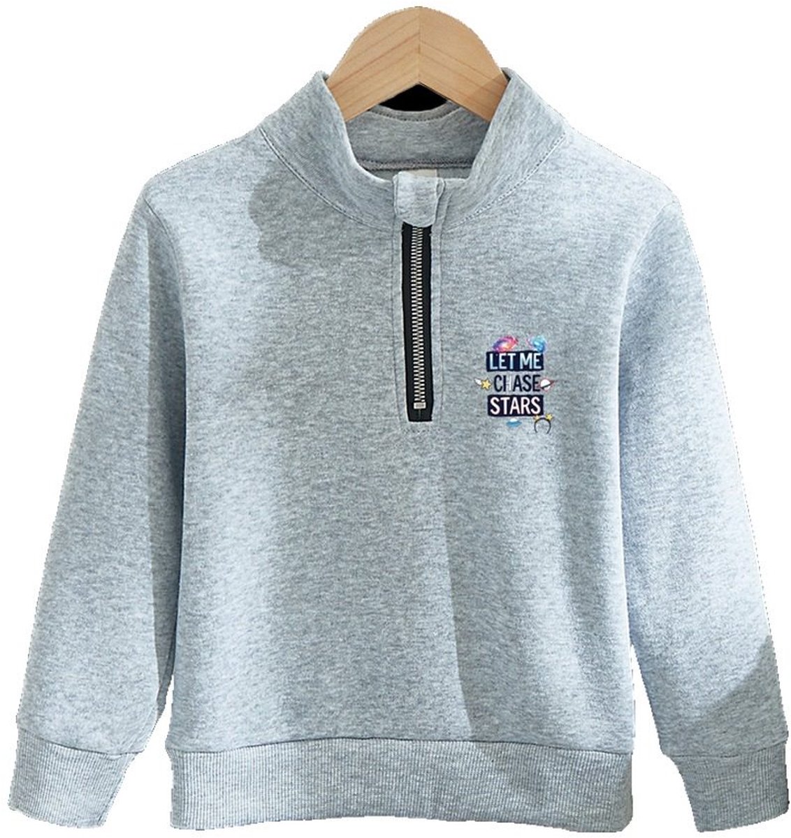 Currero Quarter Zip Jongens Sweater Met Rits Jumper Quarterzip Hoodie Jongen Warme Trui Vest Lang Coltrui 7 Jaar Grijs