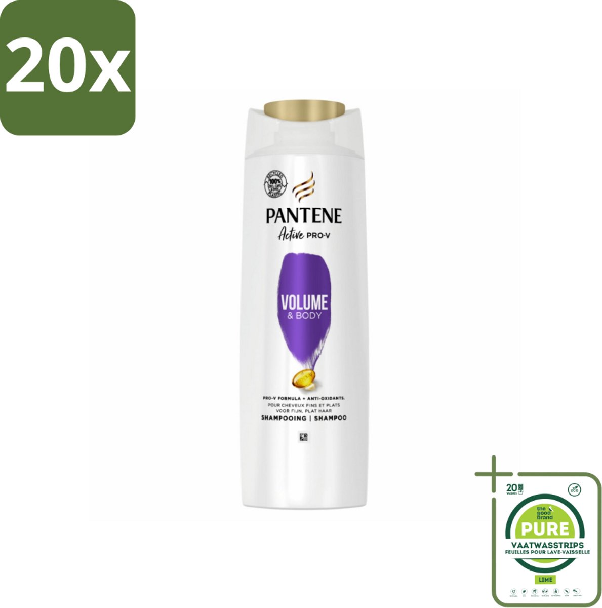 20 x Pantene - Shampoo - Antioxidant - 360 ml - Grootverpakking - Pantene Shampoo - Antioxidanten Shampoo - Haarverzorging - Haar Bescherming - Gezonde Haardos