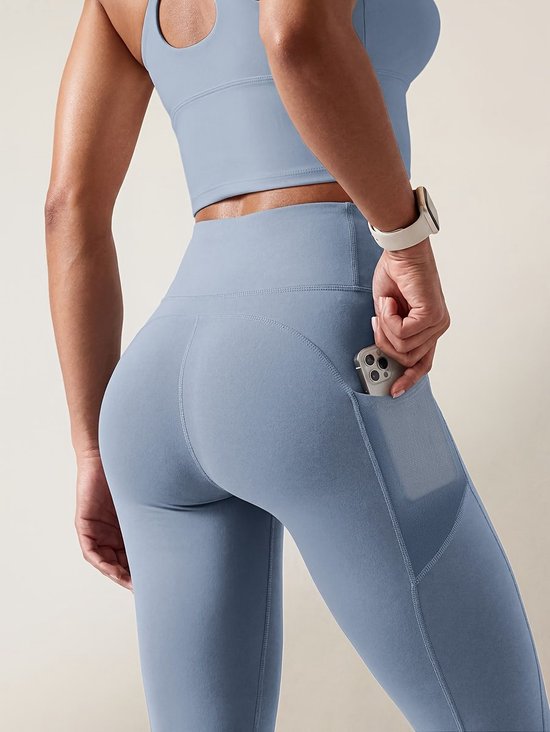 Currero Pilates Pak Dames - Yoga - Buttshaper - Gym - Fitness - Butt Lift - Bil Vergrotend - Heup Liftend - Yogakleding - Blauw S — afbeelding 5