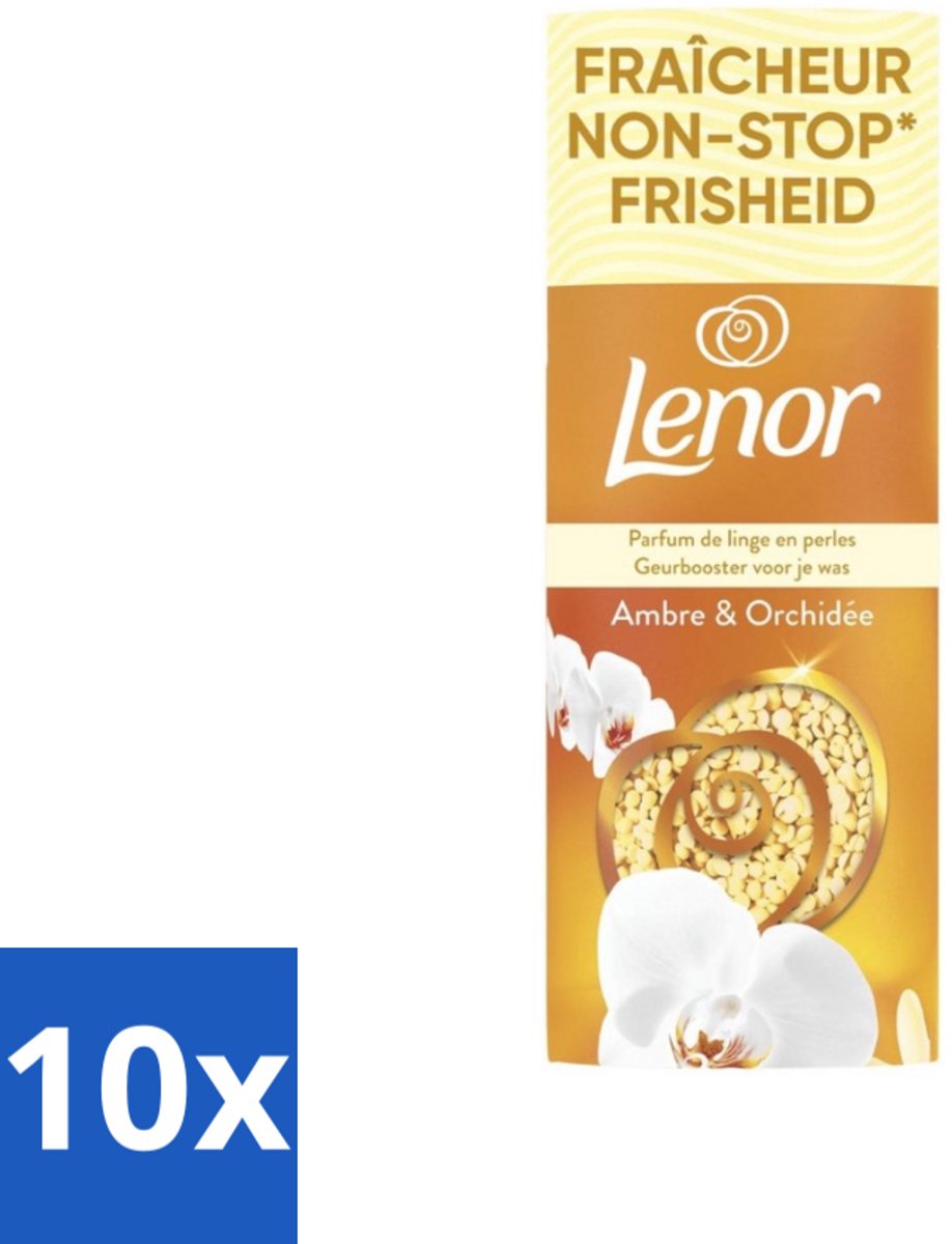Lenor – Geurbooster – Amber & Orchidee – 12 Wasbeurten – 155 g - Bulkverpakking - 10 stuks